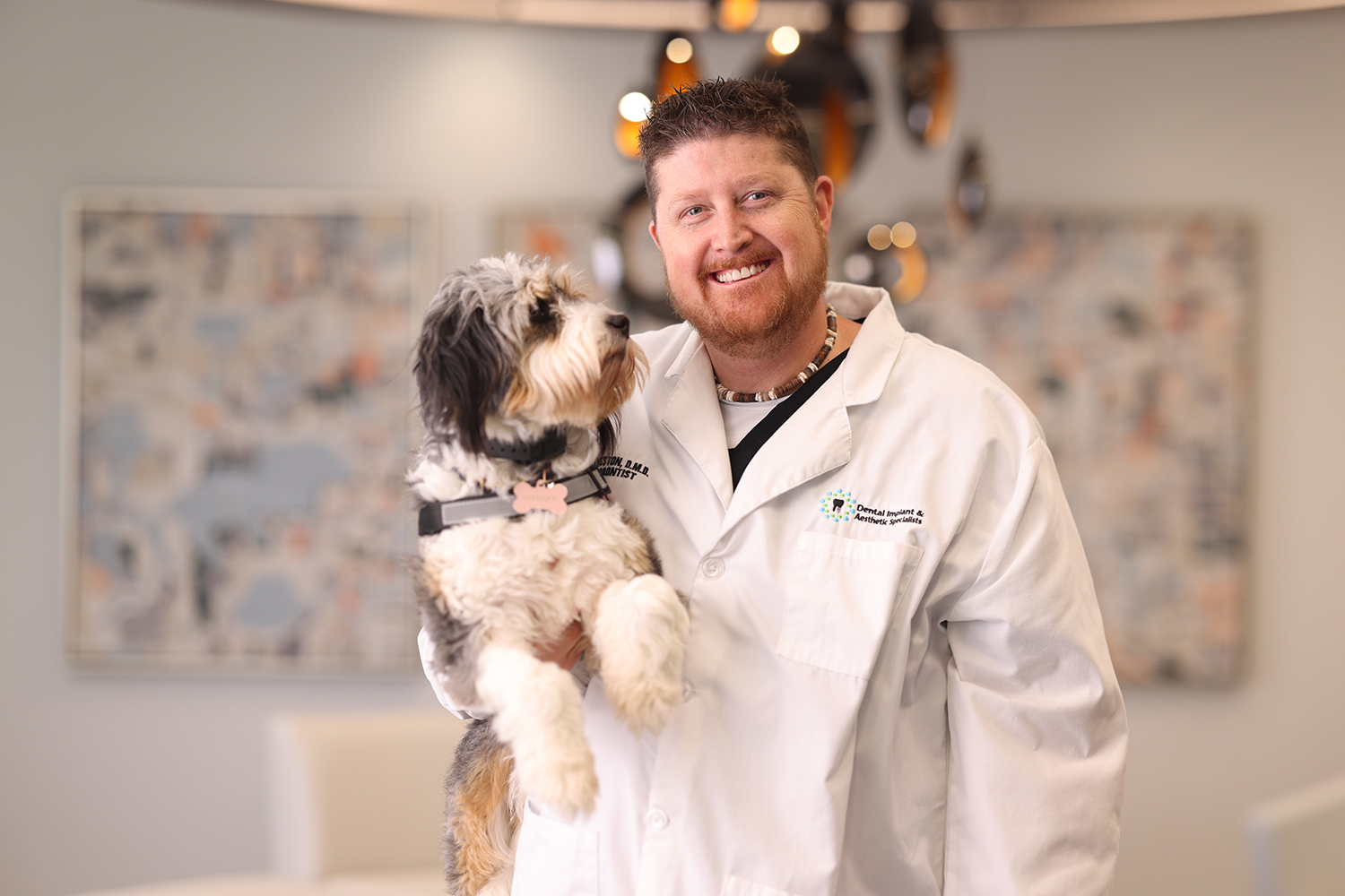 Dr. Brett Langston and his dog Oakley
